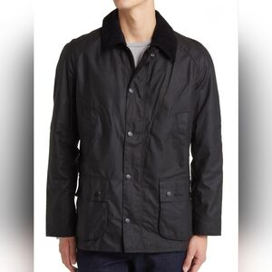 BARBOUR ASHBY WAXED JACKET BLACK M